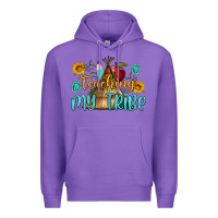 Purple teaching my tribe Premium Hoodie - BundleAndBundleShop