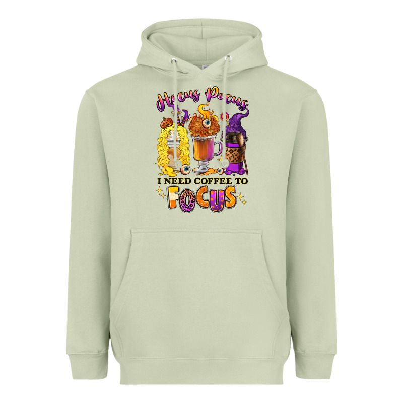 Hocus Pocus I Need Coffee To Focus Heavyweight Hoodie by RanaPortraitStore | Teevron