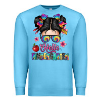 Ocean Blue hello kindergarten Premium Sweatshirt - texasbilliewilder