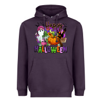 Plum Happy Halloween Heavyweight Hoodie - RanaPortraitStore