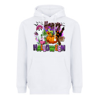 White Happy Halloween Heavyweight Hoodie - RanaPortraitStore