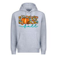 Heather Grey love fall love Premium Hoodie - Artiststas