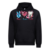 Black peace love dental Urban Hoodie - AdoDesignShop