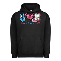 Pigment Black peace love dental Urban Hoodie - AdoDesignShop