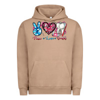 Pigment Burro peace love dental Urban Hoodie - AdoDesignShop