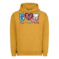 Pigment Peanut Butter peace love dental Urban Hoodie - AdoDesignShop