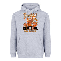 Heather Grey Thankful grateful and Blessed black boy sneakers Heavyweight Hoodie - RanaPortraitStore