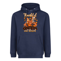 Navy Thankful grateful and Blessed black boy sneakers Heavyweight Hoodie - RanaPortraitStore