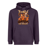 Plum Thankful grateful and Blessed black boy sneakers Heavyweight Hoodie - RanaPortraitStore