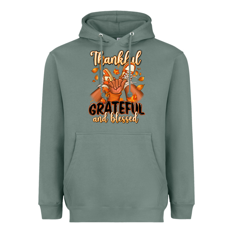 Thankful Grateful And Blessed Black Boy Sneakers Heavyweight Hoodie by RanaPortraitStore | Teevron