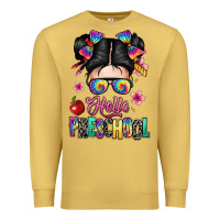 Antique Gold hello preschool kid Premium Sweatshirt - texasbilliewilder