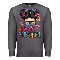 Charcoal Heather hello preschool kid Premium Sweatshirt - texasbilliewilder