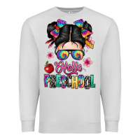 Dove Grey hello preschool kid Premium Sweatshirt - texasbilliewilder