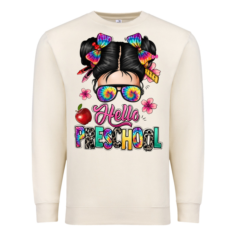 Hello Preschool Kid Premium Sweatshirt by texasbilliewilder | Teevron