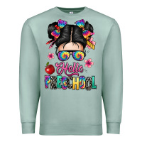 Seafoam hello preschool kid Premium Sweatshirt - texasbilliewilder