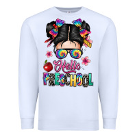 White hello preschool kid Premium Sweatshirt - texasbilliewilder