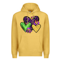 Antique Gold hearts mardi gras Premium Hoodie - JahusDesignShop