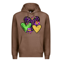 Chestnut hearts mardi gras Premium Hoodie - JahusDesignShop