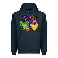 Navy hearts mardi gras Premium Hoodie - JahusDesignShop