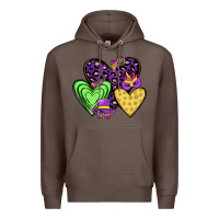 Coffee hearts mardi gras Premium Hoodie - JahusDesignShop