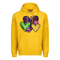 Lemon hearts mardi gras Premium Hoodie - JahusDesignShop