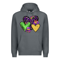 Rock hearts mardi gras Premium Hoodie - JahusDesignShop