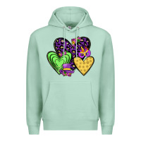 Seafoam hearts mardi gras Premium Hoodie - JahusDesignShop