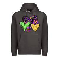 Smoke hearts mardi gras Premium Hoodie - JahusDesignShop