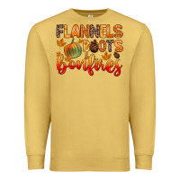 Antique Gold flannels boots and bonfires Premium Sweatshirt - Zillion Design Studio