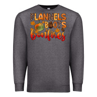 Charcoal Heather flannels boots and bonfires Premium Sweatshirt - Zillion Design Studio
