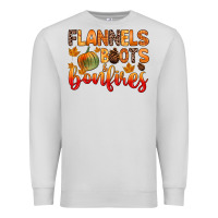 Dove Grey flannels boots and bonfires Premium Sweatshirt - Zillion Design Studio