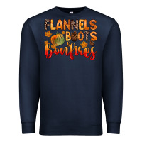Navy flannels boots and bonfires Premium Sweatshirt - Zillion Design Studio