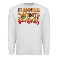 Oatmeal Heather flannels boots and bonfires Premium Sweatshirt - Zillion Design Studio