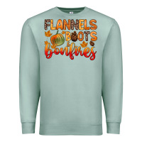 Seafoam flannels boots and bonfires Premium Sweatshirt - Zillion Design Studio