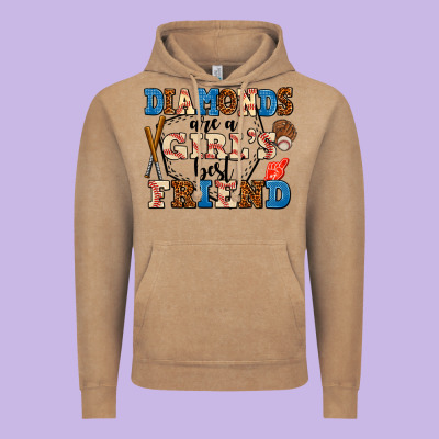 Diamonds Are A Girl's Best Friend Vintage Hoodie Designed By Adodesignshop
