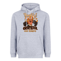 Heather Grey Thankful grateful and Blessed black man sneakers Heavyweight Hoodie - RanaPortraitStore