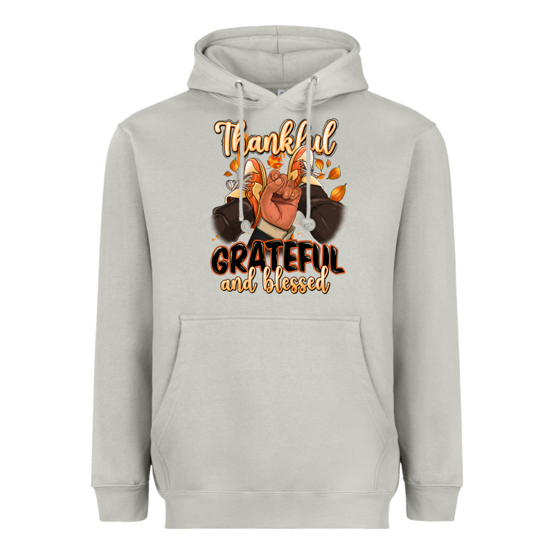 Thankful Grateful And Blessed Black Man Sneakers Heavyweight Hoodie by RanaPortraitStore | Teevron