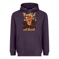 Plum Thankful grateful and Blessed black man sneakers Heavyweight Hoodie - RanaPortraitStore
