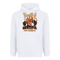 White Thankful grateful and Blessed black man sneakers Heavyweight Hoodie - RanaPortraitStore