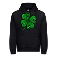 Black St. Patrick's Day Shamrock Urban Hoodie - Jasminsmagicworld