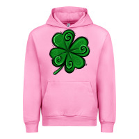 Fuchsia Pink St. Patrick's Day Shamrock Urban Hoodie - Jasminsmagicworld