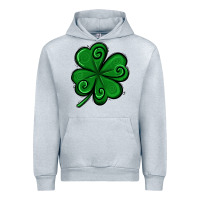 Heather Grey St. Patrick's Day Shamrock Urban Hoodie - Jasminsmagicworld