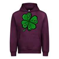Mauve Wine St. Patrick's Day Shamrock Urban Hoodie - Jasminsmagicworld