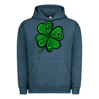 Pigment Midnight Navy St. Patrick's Day Shamrock Urban Hoodie - Jasminsmagicworld