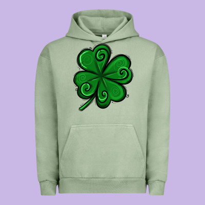 St. Patrick's Day Shamrock Urban Hoodie Designed By Jasminsmagicworld