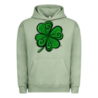 Pigment Oil Green St. Patrick's Day Shamrock Urban Hoodie - Jasminsmagicworld