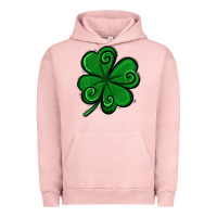 Pigment Salmon St. Patrick's Day Shamrock Urban Hoodie - Jasminsmagicworld
