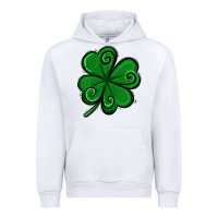 White St. Patrick's Day Shamrock Urban Hoodie - Jasminsmagicworld