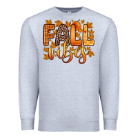 Heather Grey fall vibes Premium Sweatshirt - Zillion Design Studio