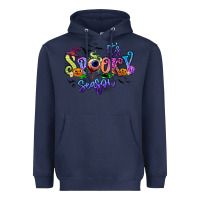 Navy It's spooky season Heavyweight Hoodie - RanaPortraitStore